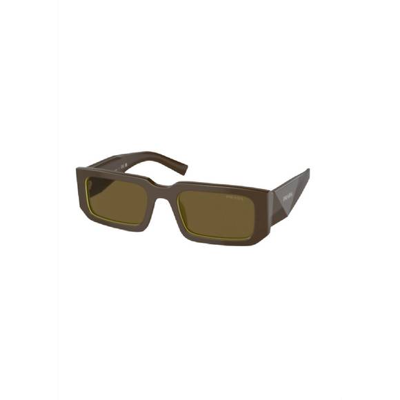 NEW PRADA men's square sunglasses in brown - Picture 2 of 5